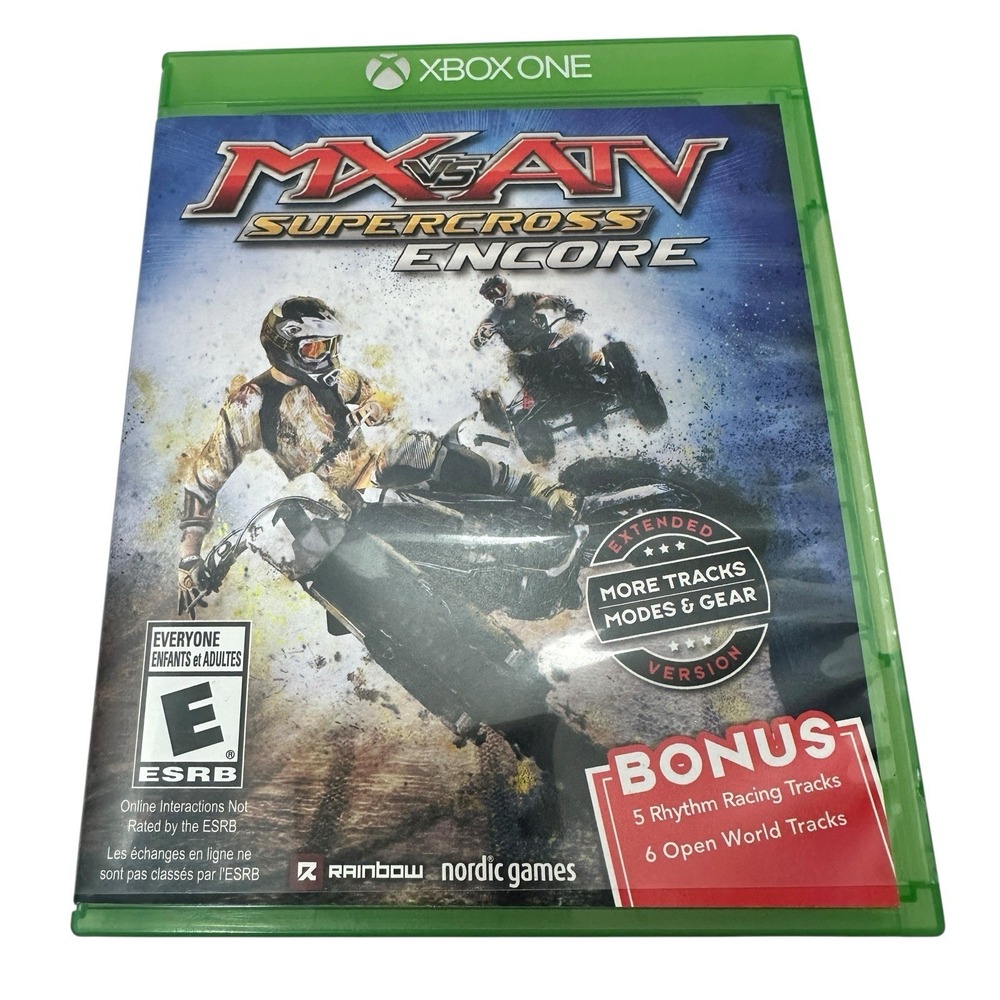 MX vs ATV Supercross Encore Xbox One Complete CIB Off Road Racing Game
